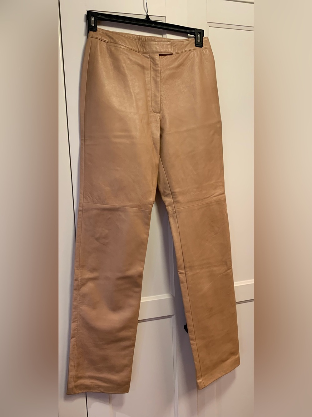 Danier Genuine Leather Straight Leg Pants Camel Size 6 NWOT